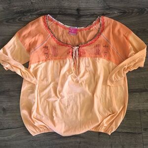 𝅺free People beaded scoop neck top size S